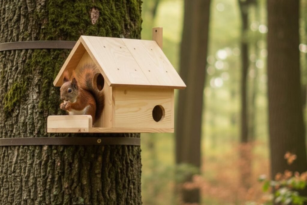 Inkilas voverei: optimalus dydis ir konstrukcija